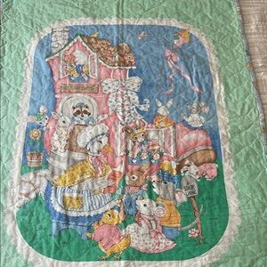 Mother Goose vintage baby quilt